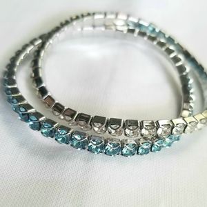 Touchstone crystal stretch bracelets qty 2